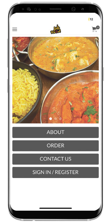 App previews of the gourmet galleria app